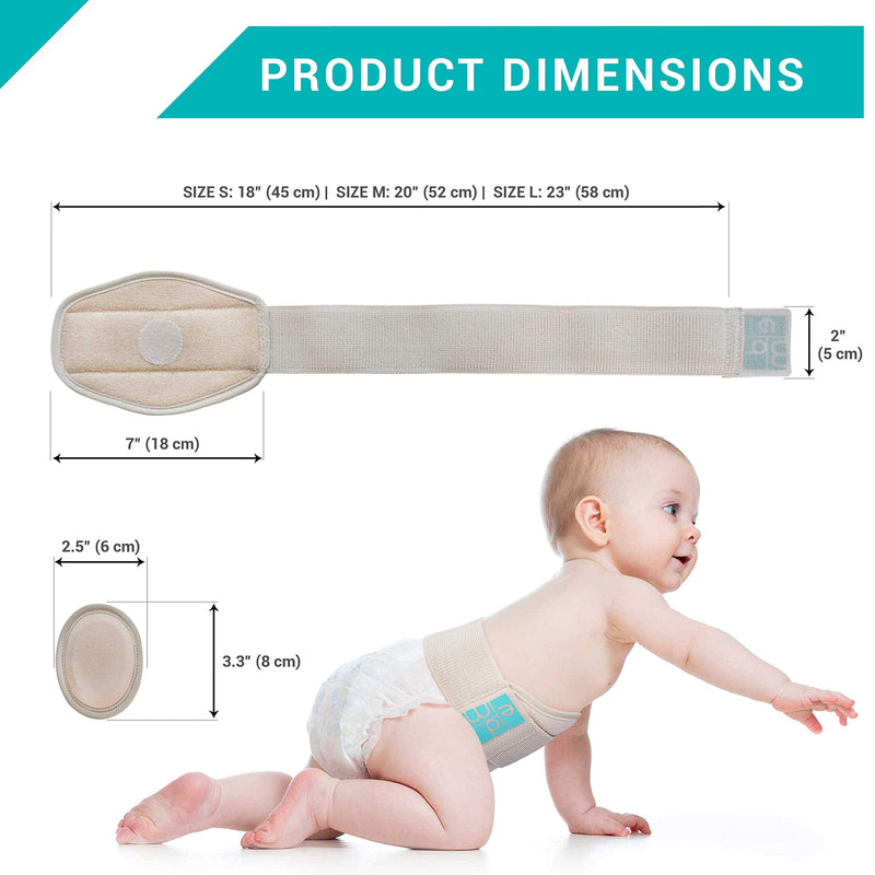 [Australia] - Everyday Medical Umbilical Hernia Belt for Babies, Tummy Wrap, Naval Button Binder, Newborns, Infant Abdominal Truss Support, Abdominal Belly Band with Compression Pad - Large Large (23 inches - 58 cm) 