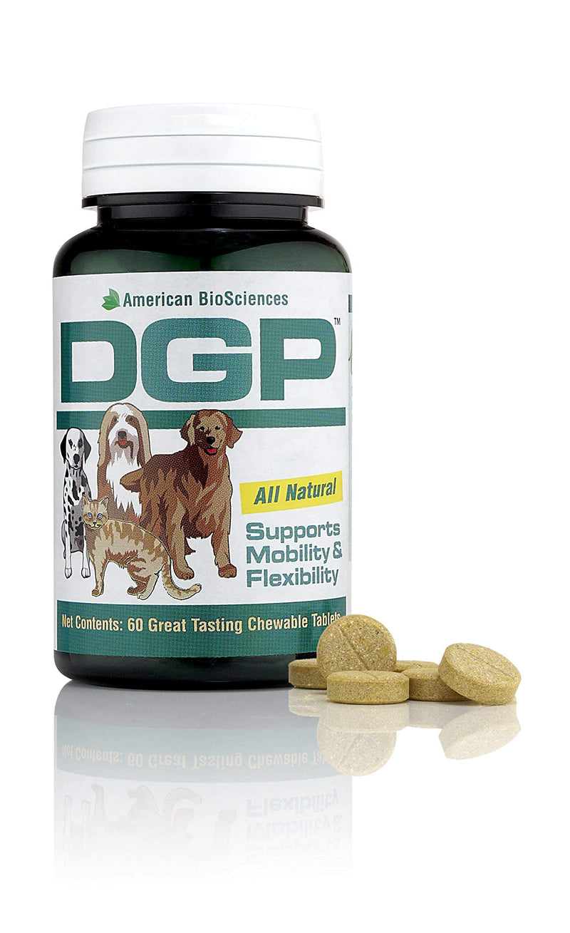 [Australia] - American BioSciences DGP, Joint Relief Formula for Pets, Works Quickly to Support Mobility, Flexibility and Enhanced Energy, 60 All-Natural Chewable Tablets 