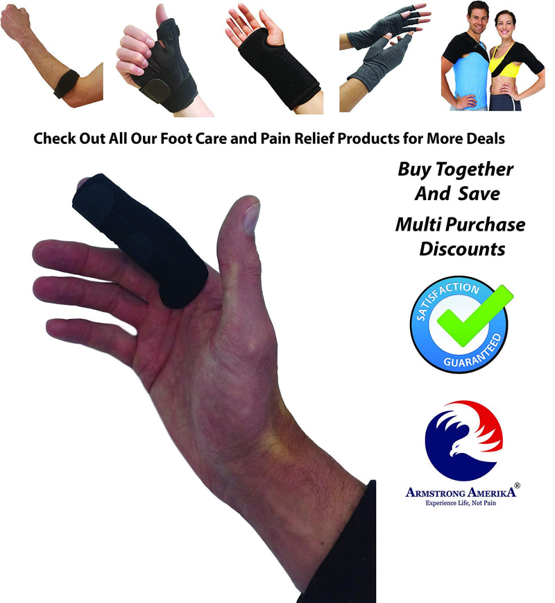 [Australia] - Finger Brace Trigger Finger Splint - Straighten Broken or Bent Fingers & Thumbs. Mallet Finger Splint for Stenosing Tenosynovitis Finger Pain Relief or Locking Finger Tendon. Finger Stabilizer 2 Pack Fits Most 
