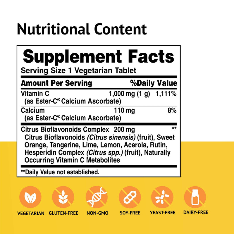[Australia] - American Health Product Ester C 1000mg with Citrus Bioflavonoids, 180 Count 