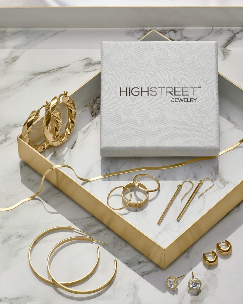 [Australia] - Highstreet .925 Sterling Silver dangling drop chain earrings for women | elegant design | hypoallergenic | light and easy on the ear for all day use 14K GOLD PLATED BABY CHAIN 