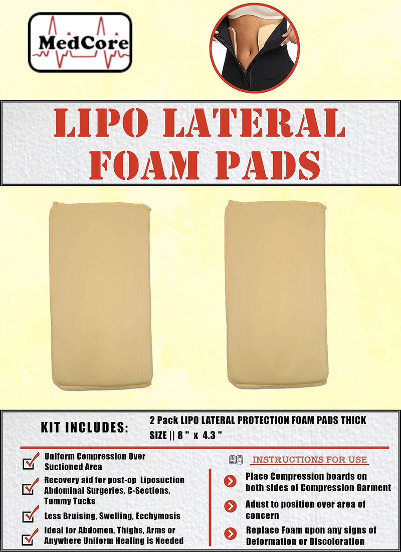 [Australia] - Lipo Abdominal Side Foam Pads. Post Liposuction, Tummy Tuck, C-Section Lateral Recovery Boards 