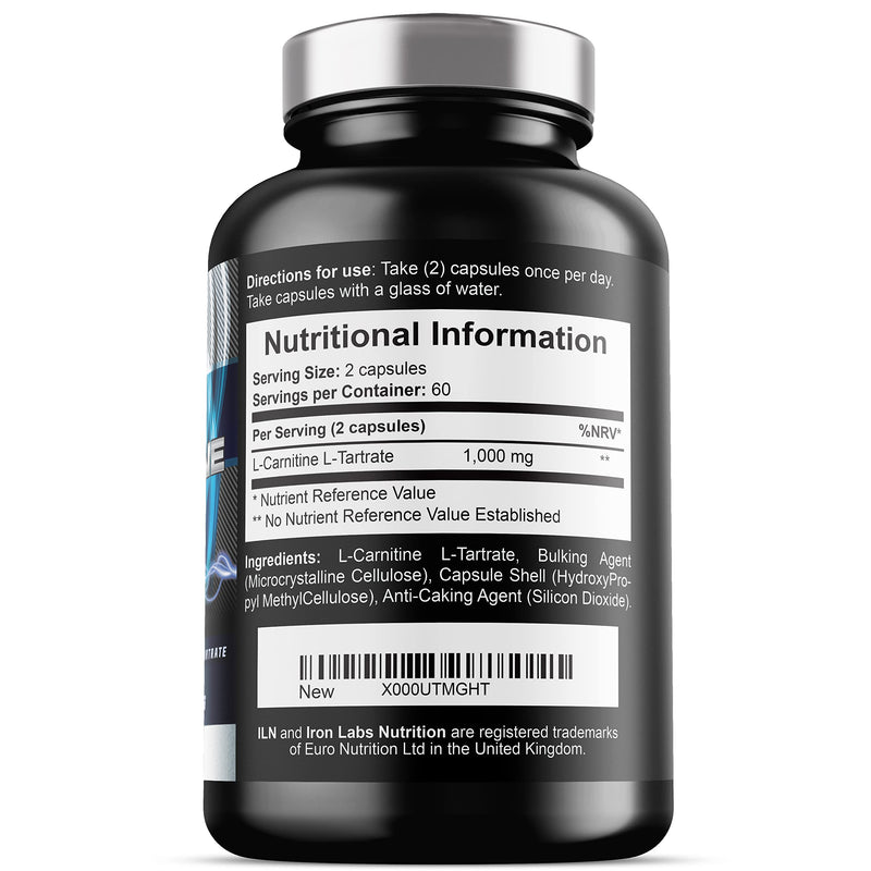 [Australia] - L Carnitine - 1000mg L-Carnitine Tartrate Supplement for Men and Women - Vegetarian & Vegan Carnitine Capsules - 2 Month Supply of L Carnitine 1000mg (120 Capsules) 