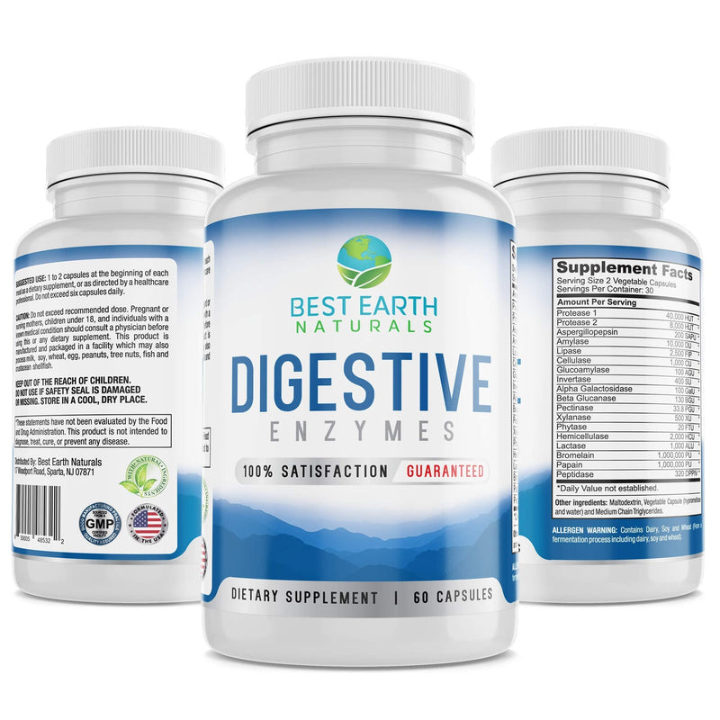 [Australia] - Digestive Enzymes Maximum Strength Formula to Help Promote Healthy Digestion 60 Vegetable Capsules 
