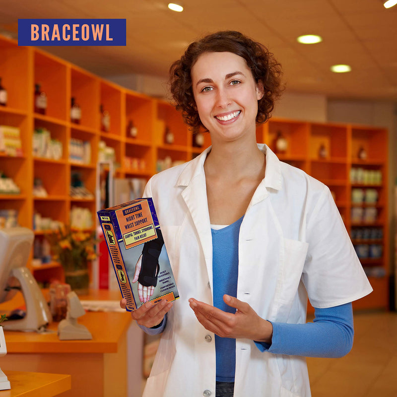 [Australia] - BRACEOWL Carpal Tunnel Wrist Brace, Night Wrist Sleep Support Splint - Fits Right Hand or Left Hand, Wrist Pain Relief, Wrist Support Brace for Women, Men 