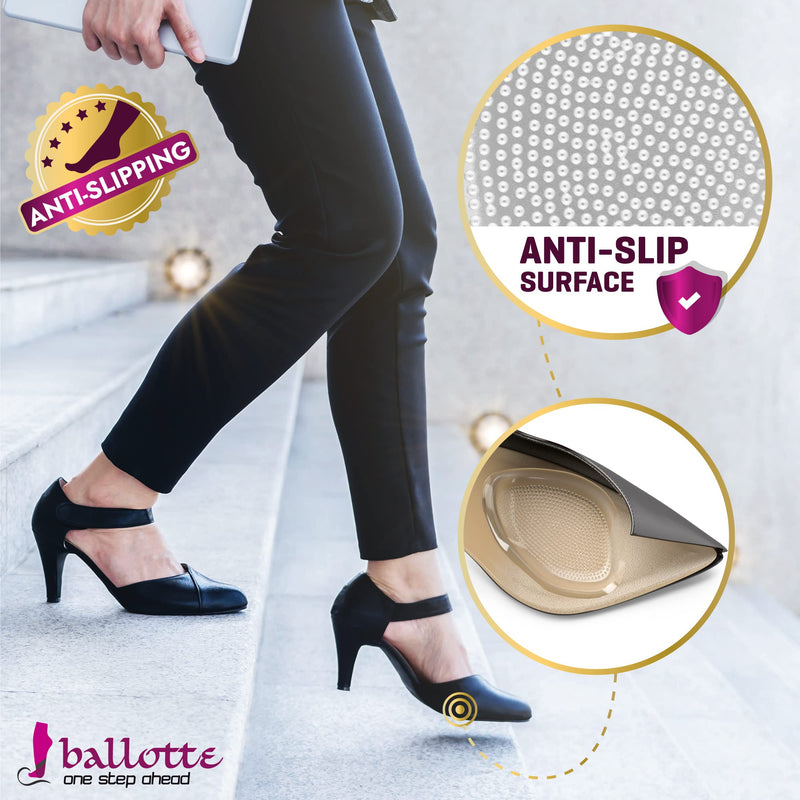 [Australia] - Premium High Heel Inserts [Extra Soft Forefoot Cushioning] Ball of Foot Cushions for Women and Men, Reusable Metatarsal Pads, Prevent Blisters and Calluses, 4 Invisible Pads, Fit Any Shoe Metatarsal pads (4 Pieces) 