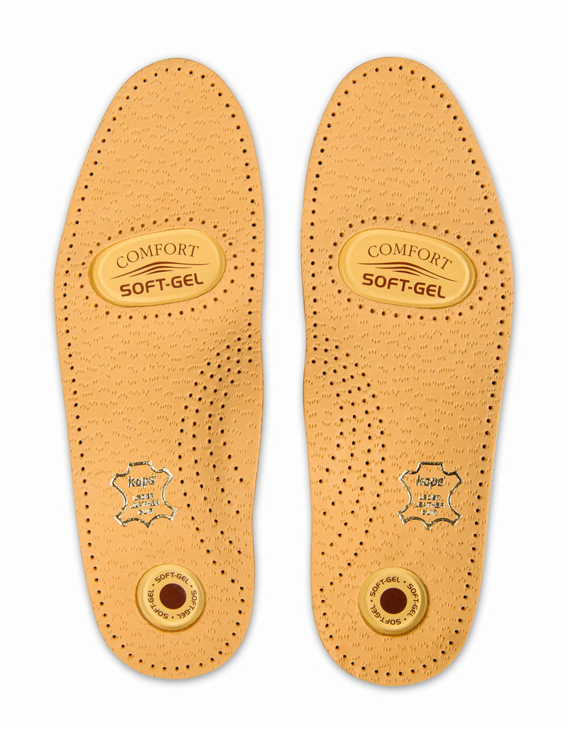 [Australia] - Premium Orthotic Leather Shoe Insoles Inserts with Arch Support and Gel Cushion for Men and Women, Kaps Relax Gel Women / 5 UK / 38 EUR 