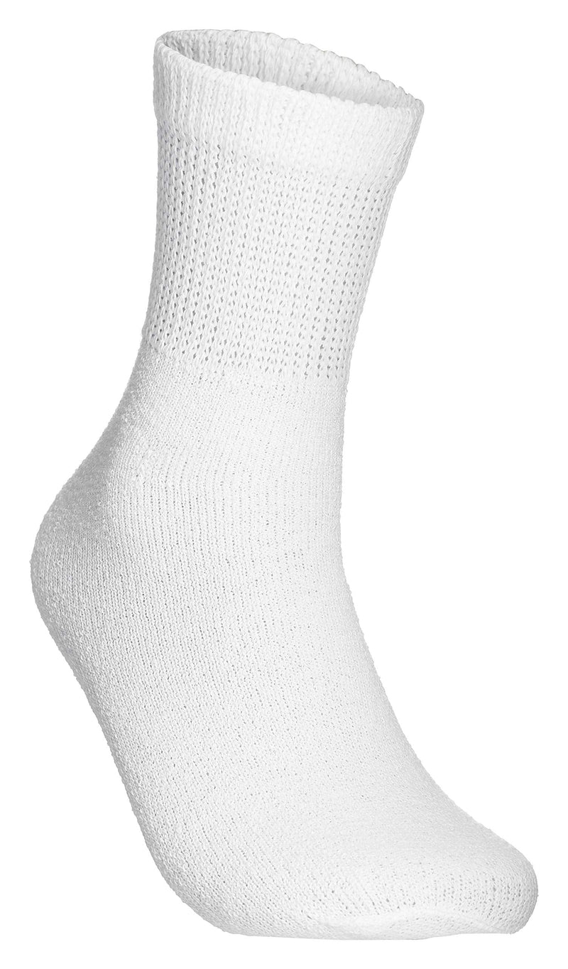 [Australia] - Special Essentials 6 Pairs Men's Cotton Diabetic Ankle Socks Black Grey White (10-13, White) 10-13 