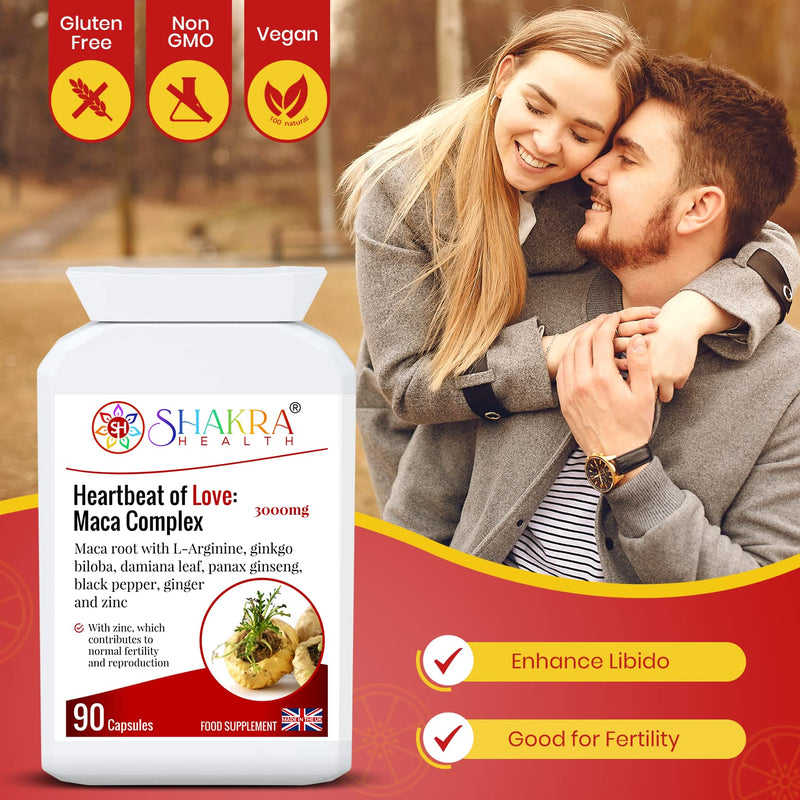 [Australia] - Heartbeat of Love: Maca Complex | SexuaI Health & FertiIity Formula. Intimate, Drive, Energy, Stamina | Spiritually Aligned by Shakra Health 