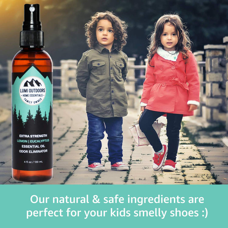 [Australia] - Lumi Outdoors Natural Shoe Deodorizer Spray & Odor Eliminator - Extra Strength Eucalyptus Lemongrass 