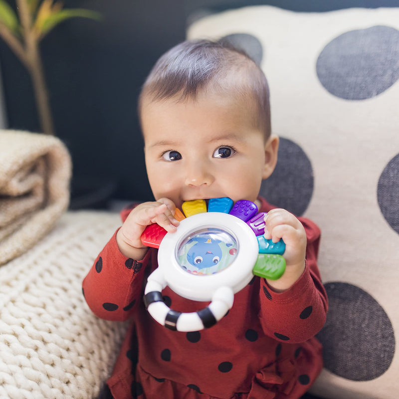 [Australia] - Baby Einstein, Outstanding Opus The Octopus, Sensory Rattle and Teether Multi-Use Toy, BPA Free and Chillable, 3 Months and up, 1pk Pink 
