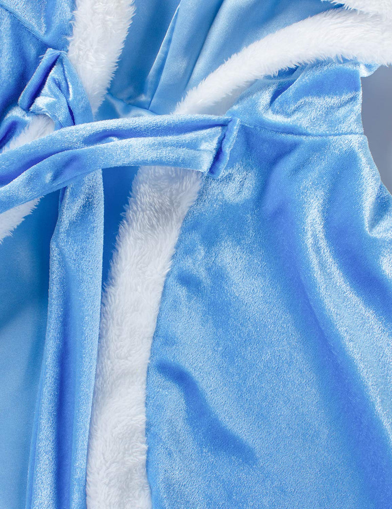 [Australia] - Party Chili Fur Princess Hooded Cape Cloaks Costume for Girls Dress Up 2-3T Blue 