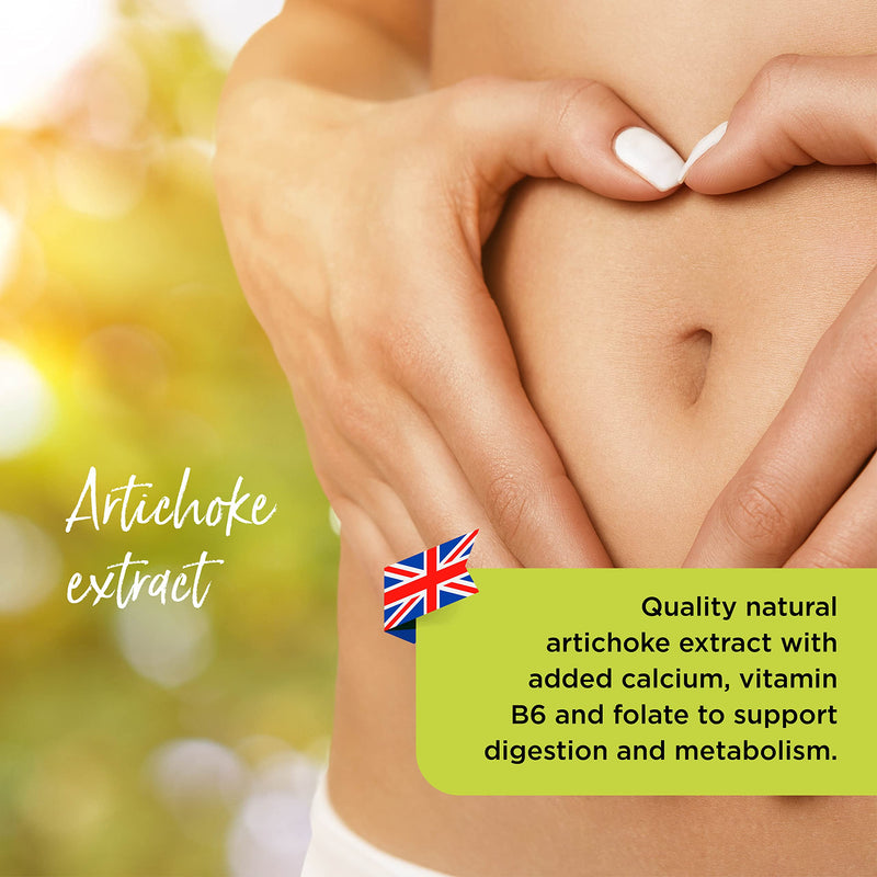 [Australia] - Healthspan Artichoke Extract 360mg (120 Tablets) | High Strength Vegan Artichoke Tablets with 7.2mg of Cynarin | with Calcium, Folate & Vitamin B6 | Supports Digestive Health | Vegan 