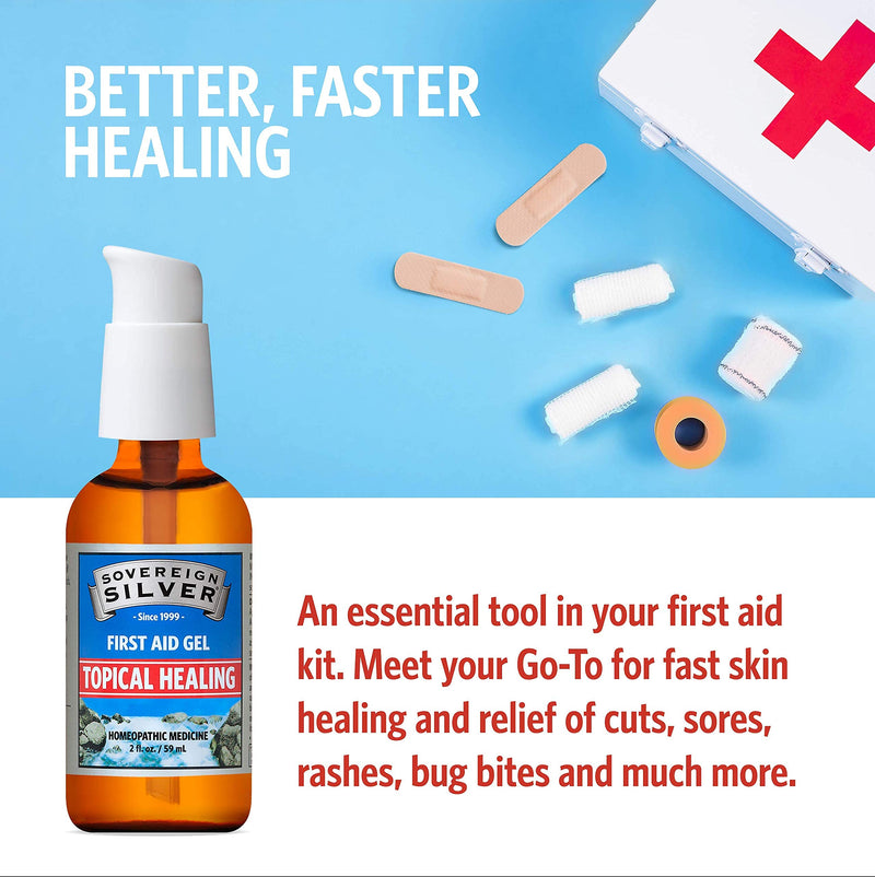 [Australia] - Sovereign Silver First Aid Gel – Topical Healing Homeopathic Medicine, 2 oz. 2 Fl Oz (Pack of 1) 