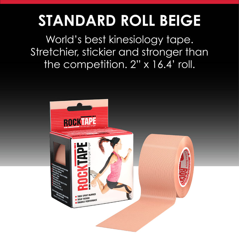 [Australia] - RockTape Original 2-Inch Water-Resistant Kinesiology Tape RockTape + RockSauce Fire Beige 