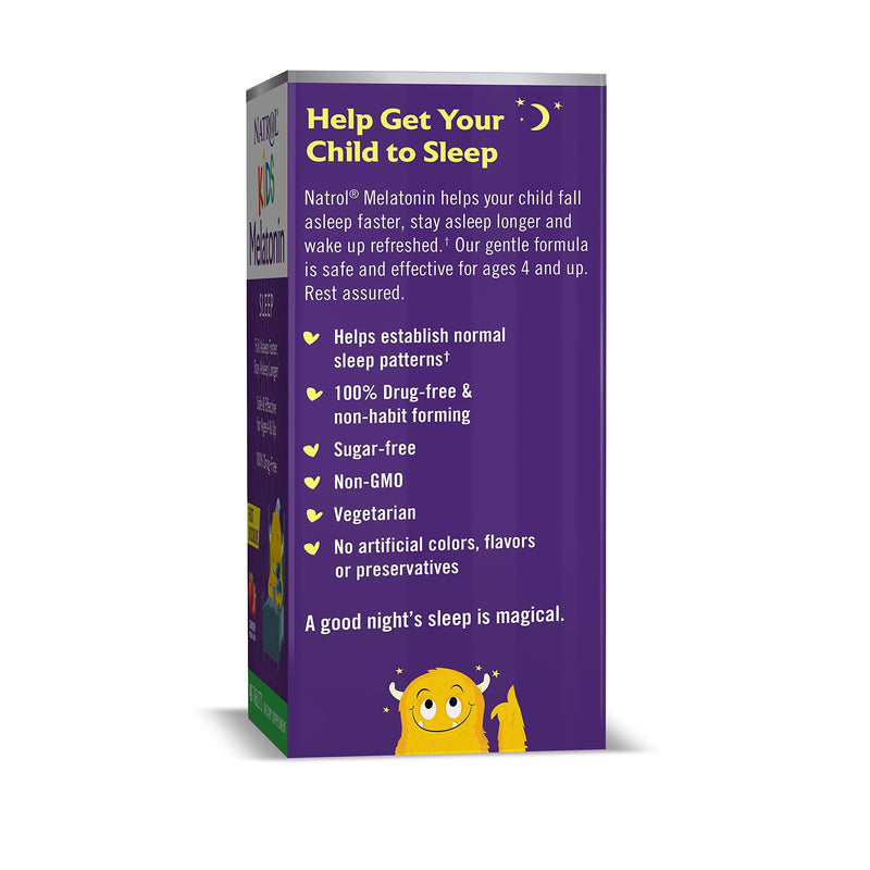 [Australia] - Natrol Kids Melatonin Fast Dissolve Tablets, Helps You Fall Asleep Faster, Stay Asleep Longer, Easy to Take, Dissolves in Mouth, for Ages 4 and Up, Strawberry Flavor, 1mg, 40 Count Fast Dissolve Tablet 