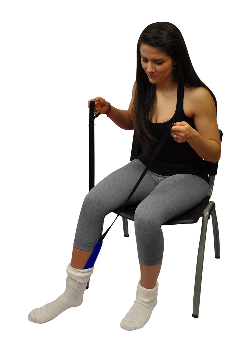 [Australia] - Blue Jay An Elite Healthcare Brand Get Your Sock Flexible Sock Aid for Surgery Recovery Patients with Looped Handles and Flexible Plastic Inner | 25 inches. Cord Length 