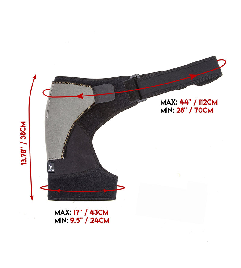 [Australia] - Astorn Shoulder Brace for Men & Women. Shoulder Compression Sleeve for Torn Rotator Cuff, AC Joint Shoulder Pain Relief with Ice Pack Pocket. Shoulder Wrap for Pain, Injuries & Shoulder Support 