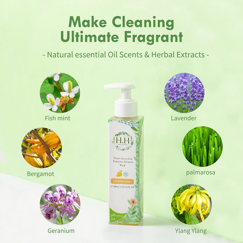 [Australia] - Feminine Wash+Panties Stain Remover Detergent - Natural Essential Oil Scent Vaginal Wash Women Vulva Skin Care Laundry Daily Wash Lingerie Underwear Blood HH Herb&Health 