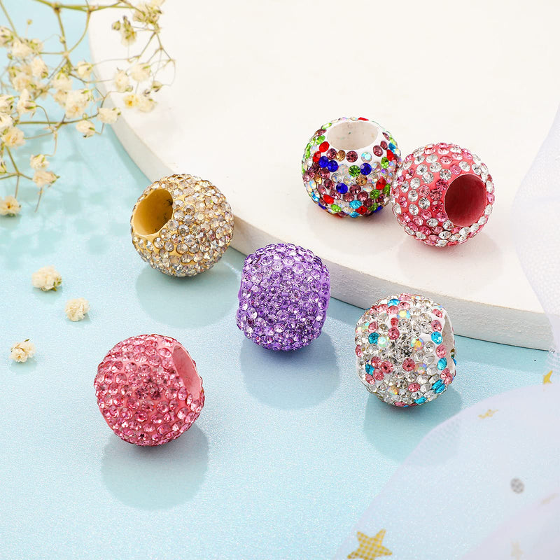 [Australia] - 6 Pieces Stethoscope Decorations Stethoscope Charms Crystal Stethoscope Charm Bling Stethoscope Charm Round Stethoscope Charm for Nurses Doctors Veterinarians Technicians 
