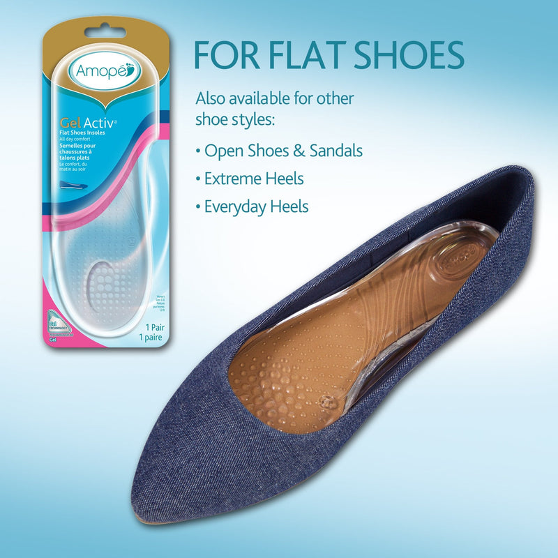 [Australia] - Amope Gel Activ Flat Shoes Insoles, 1 Count 