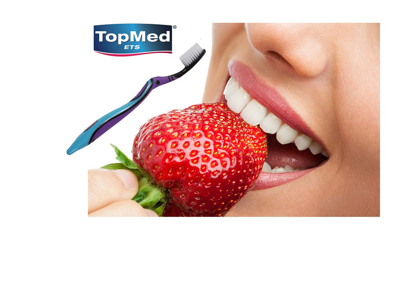 [Australia] - Top Med ETS Smokers Toothbrush Extra Hard (Color May Vary) 1 Pack 1 Count (Pack of 1) 
