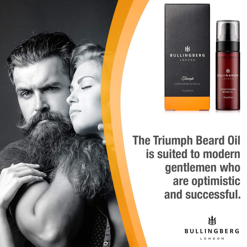 [Australia] - Triumph Beard Oils 30ml by Bullingberg - Award-winning Beard Oil For Men, Fragrance Notes Include Bergamot, Neroli Blossoms, Lavender Sprigs, Lemon and Mandarin Zest, Made in UK 