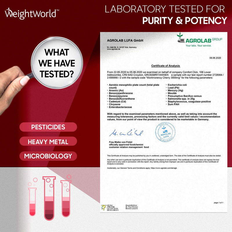 [Australia] - Montmorency Cherry Capsules 3000mg - 180 Tart Cherry Capsules (3 Months Supply) - Vegan & Natural Tart Cherry Extract Supplement for Men & Women - Gluten Free & Non-GMO - Made in The UK 