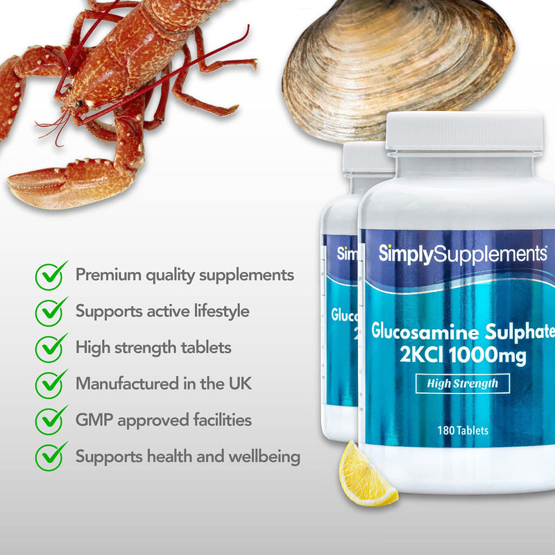 [Australia] - Glucosamine Sulphate 2KCl 1000mg | 360 Tablets = Up to 1 Year Supply | Manufactured in The UK 