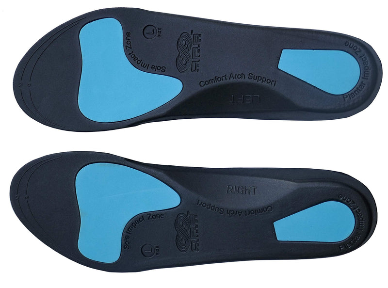[Australia] - 2 Pairs Plantar Fasciitis Orthotic Insoles Arch Support Shoe Boot Inserts Women Men Insole Flat Feet Insert ORTHO ACTIVE Series Small 5-6.5 