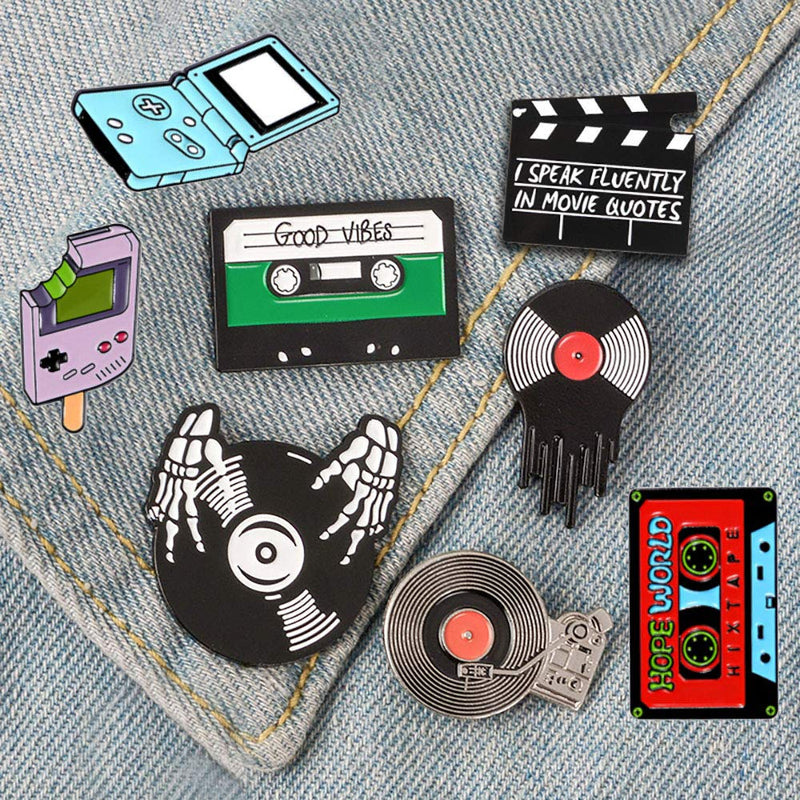 [Australia] - SINNKY Cute Enamel pins for Backpacks,Anime Cartoon pins for Jacket,Pins Set for Clothing Bags Jackets Accessory DIY Crafts pins Set. Cool Music Festival 