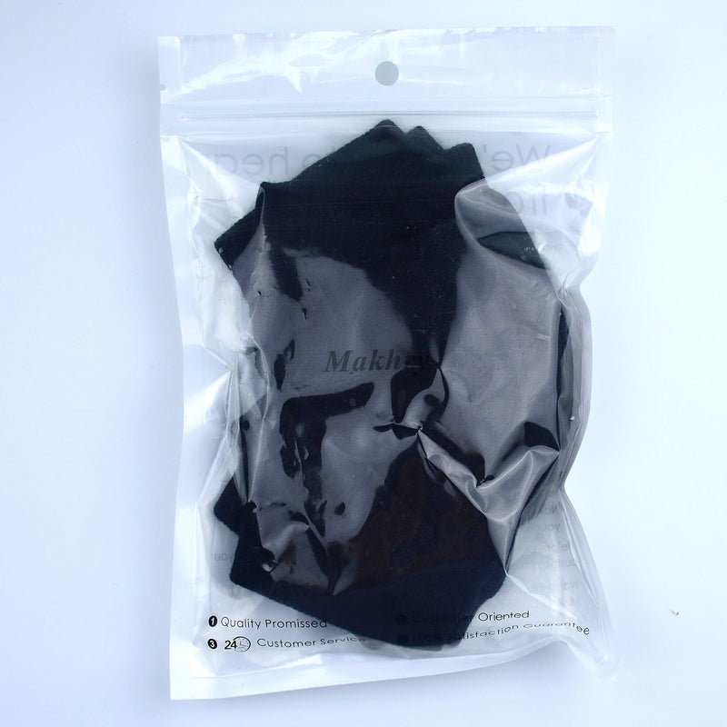 [Australia] - Makhry 2 Pairs Moisturizing Silicone Gel Heel Socks for Dry Hard Cracked Skin Open Toe Comfy Recovery Socks Day Night Care (Black) Black 