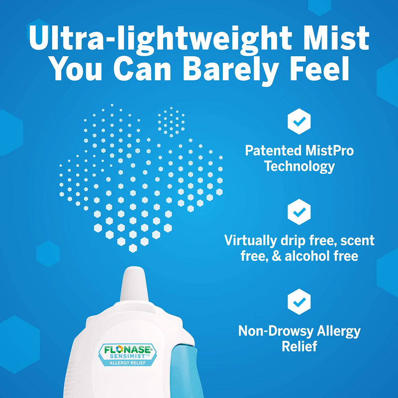 [Australia] - Flonase Sensimist Allergy Relief Nasal Spray Non Drowsy Allergy Medication, Gentle Mist - 12 Sprays Adult Pack 