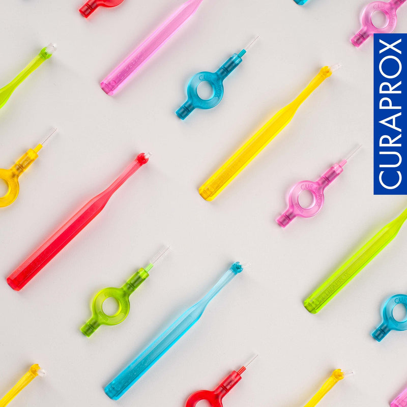 [Australia] - Curaprox CPS 09 Prime Start Interdental Brush Kit, Yellow - 5 x 0,9mm - 4,0mm Interdental Brushes + 2 Interdental Toothbrush Holders 