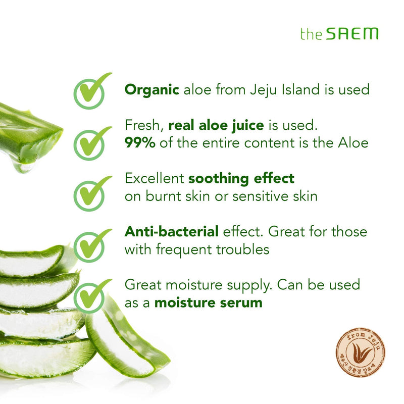 [Australia] - Organic Aloe Vera Gel with 100% Pure Aloe - Jeju Fresh Aloe Soothing Gel - 99% Aloe Vera, Hydrates & Heals Dry, Itchy & Damaged Skin & Hair, Acne, Sunburn, Rash Relief - 300 ml Tube 300 ml (Pack of 1) 