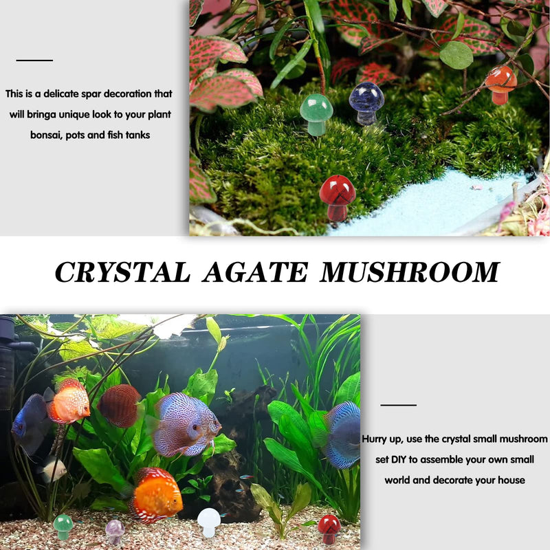 [Australia] - Mushroom Decor Healing Crystals, NEWHOMESTYLE 12 Pcs Crystal Mushroom Sculptures Mini Natural Crystal Carved Mushrooms Shape Stone Set 