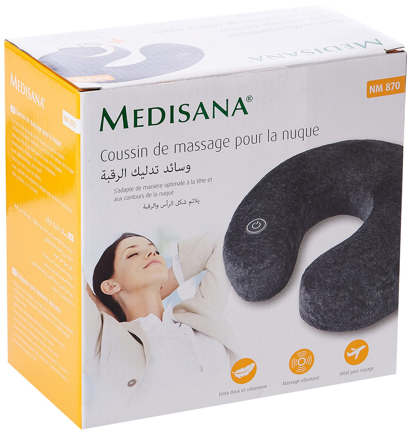 [Australia] - Medisana NM 870 Neck Massager - Relaxing Neck and Shoulder Massage with Storage Bag - Relaxing Vibrationmassage - Perfect in Car Office and Home - 88946 