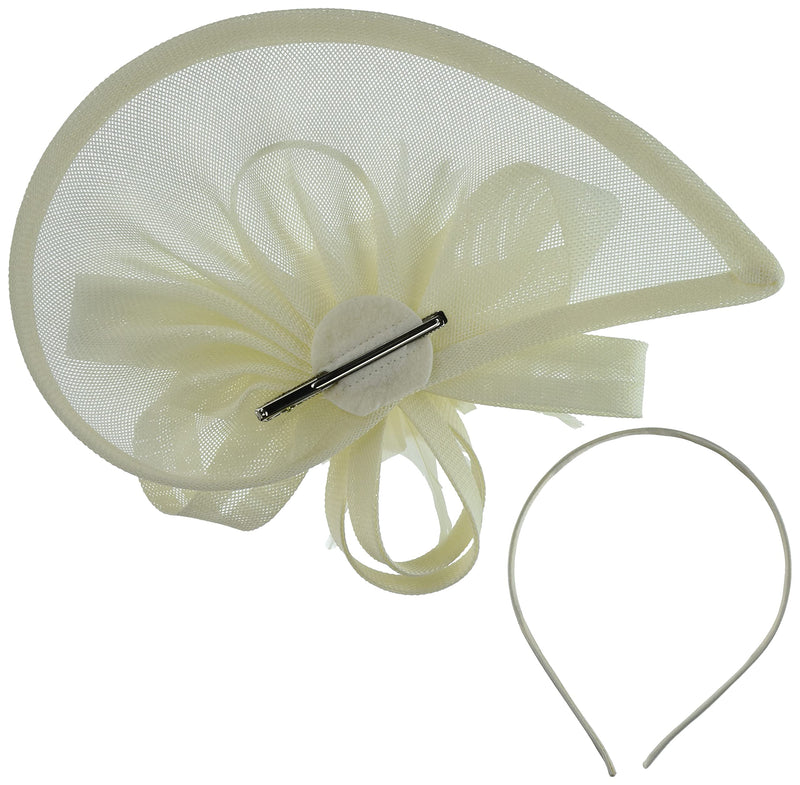 [Australia] - BABEYOND Tea Party Fascinator Kentucky Derby Hat Fascinator Pillbox Hat Headband for Cocktail A-beige 