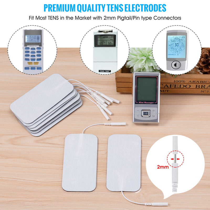 [Australia] - LiteTour 10 Pieces Large Electrode Pads for TENS Unit Replacement Pads for TENS Machine 