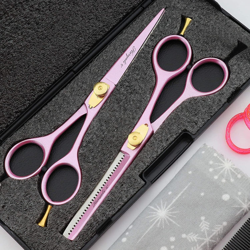 [Australia] - Haryali London Professional 6.0" Hairdressing Barber Scissors Hair Cutting Thinning Texturing Salon Shears With Adjustable Screw Set Comes in a Black Box 