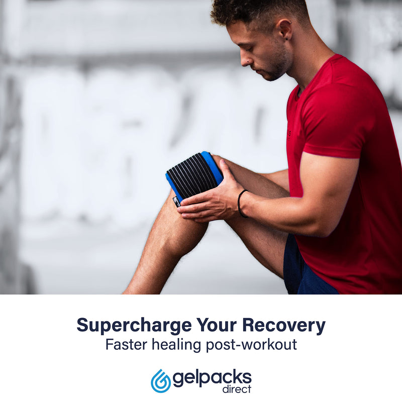 [Australia] - GelpacksDirect Gel Ice Pack for Sport Injury, Reusable Hot & Cold Compress Wrap, All Body Parts - Flexible from Freezer - First Aid Heat Pad for Knee, Ankle, Hip, Back Pain Relief - Faster Recovery 