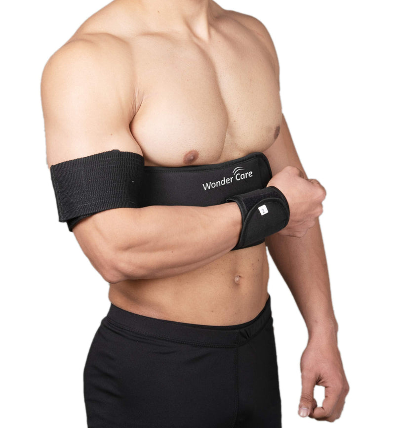 [Australia] - Wonder Care-Left Right Shoulder Immobilizer Arm Sling Elastic Brace for Clavicle Collar Bone Dislocation Subluxation Shoulder stabilizer Compression Brace After Rotator Cuff Surgery - Black-Size 2 Size-2(31"-35") 