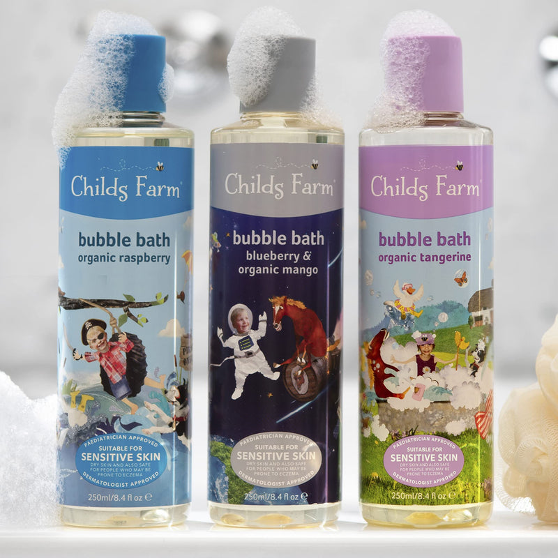 [Australia] - Childs Farm | Kids Bubble Bath | Blueberry & Organic Mango | Gently Cleanses & Soothes | Suitable for Dry, Sensitive & Eczema-prone Skin | 250ml Blurberry&Mango 250 ml (Pack of 1) 
