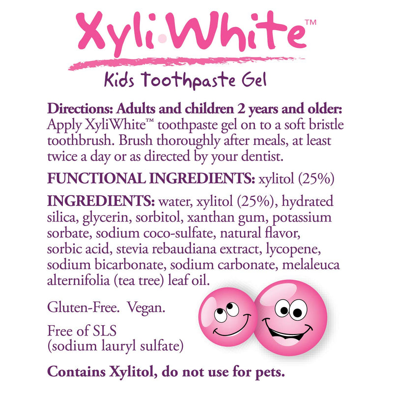 [Australia] - NOW Solutions, Xyliwhite™ Toothpaste Gel for Kids, Bubblegum Splash Flavor, Kid Approved! 3-Ounce, packaging may vary 