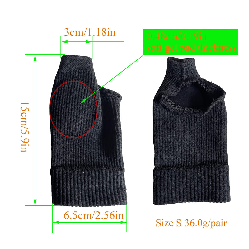 [Australia] - Arthritis Thumb Compression Gloves, Comfort Breathable Wrist Brace Fingerless Glove for Arthritis pain, Soft Thumb Support for Women and Men Hand(S) S 