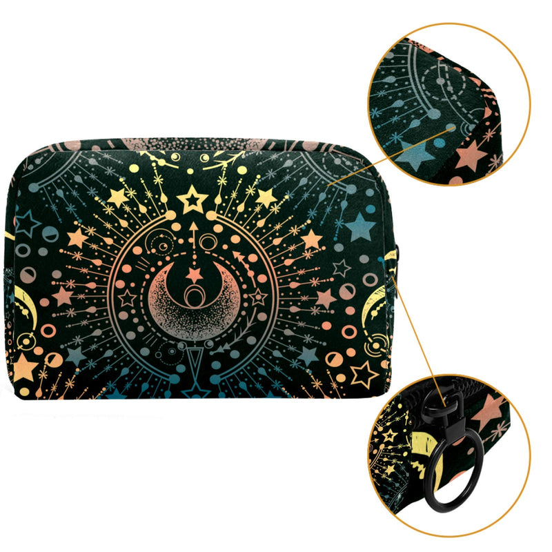 [Australia] - Alchemy Magical Astrology Makeup Bags Portable Travel Cosmetic Bag Waterproof Organizer Multifunction Case with Zipper Toiletry Bags for Women Multi-colored 5 