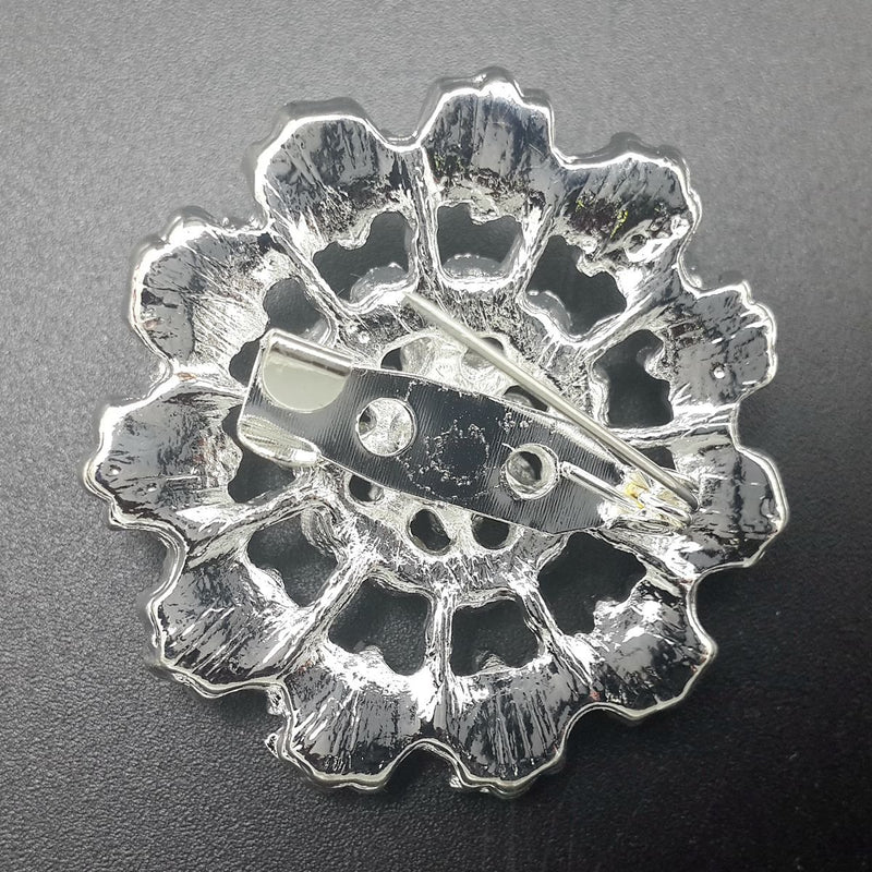 [Australia] - MEEJOA Lot 24pc Clear Rhinestone Crystal Flower Brooches Pins Set DIY Wedding Bouquet Broaches Kit 