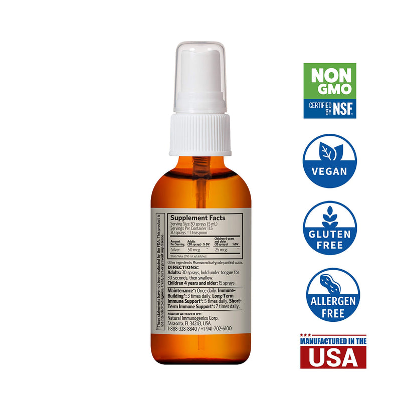 [Australia] - Sovereign Silver Bio-Active Silver Hydrosol for Immune Support - 10 ppm, 2oz (59mL) - Fine Mist Spray 
