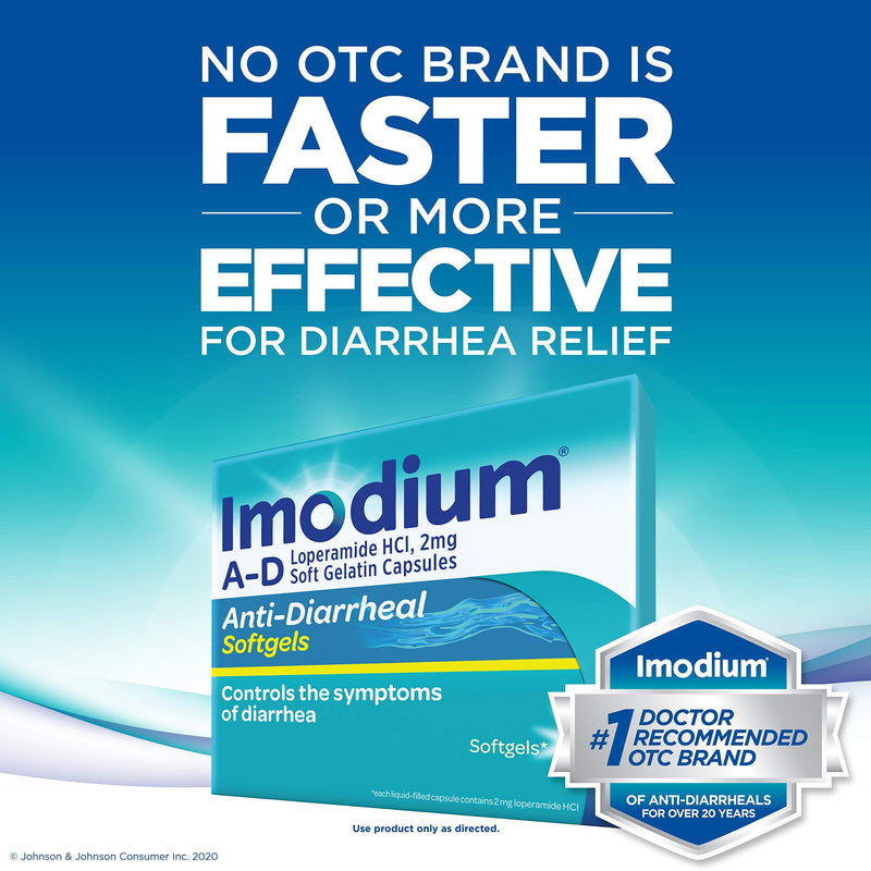 [Australia] - Imodium A-D Anti-Diarrheal Medicine Softgels with Loperamide Hydrochloride, 24 ct. 