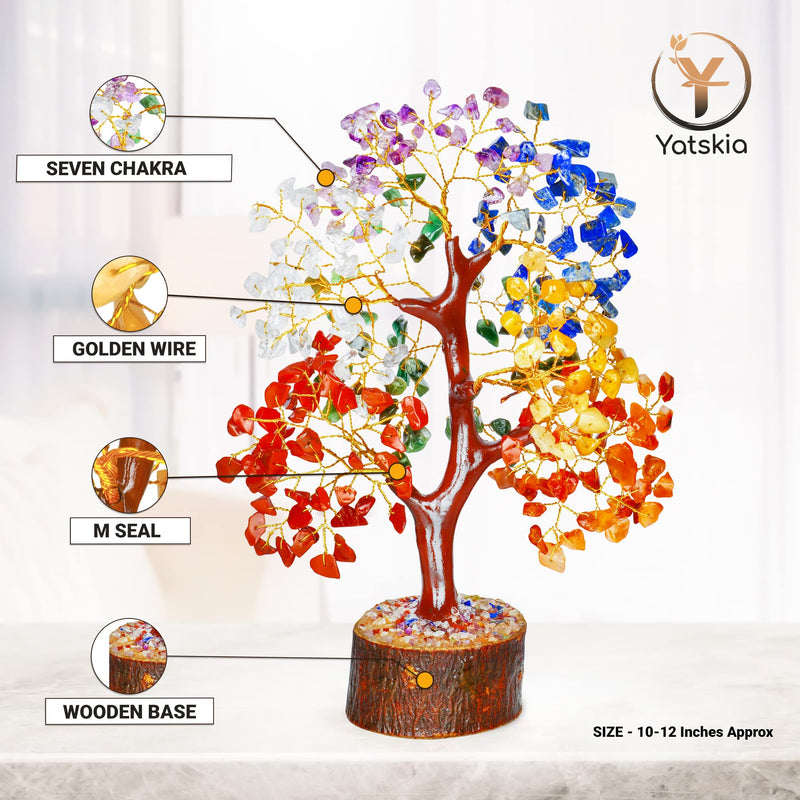 [Australia] - Crystal Tree - Seven Chakra Tree - Bonsai Tree - Healing Crystals - Crystals and Gemstones - Home Decor - Spiritual Gifts # 1 Seven Chakra 